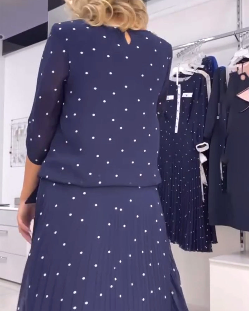Completo a pois 💙 ✨ blu elegante
