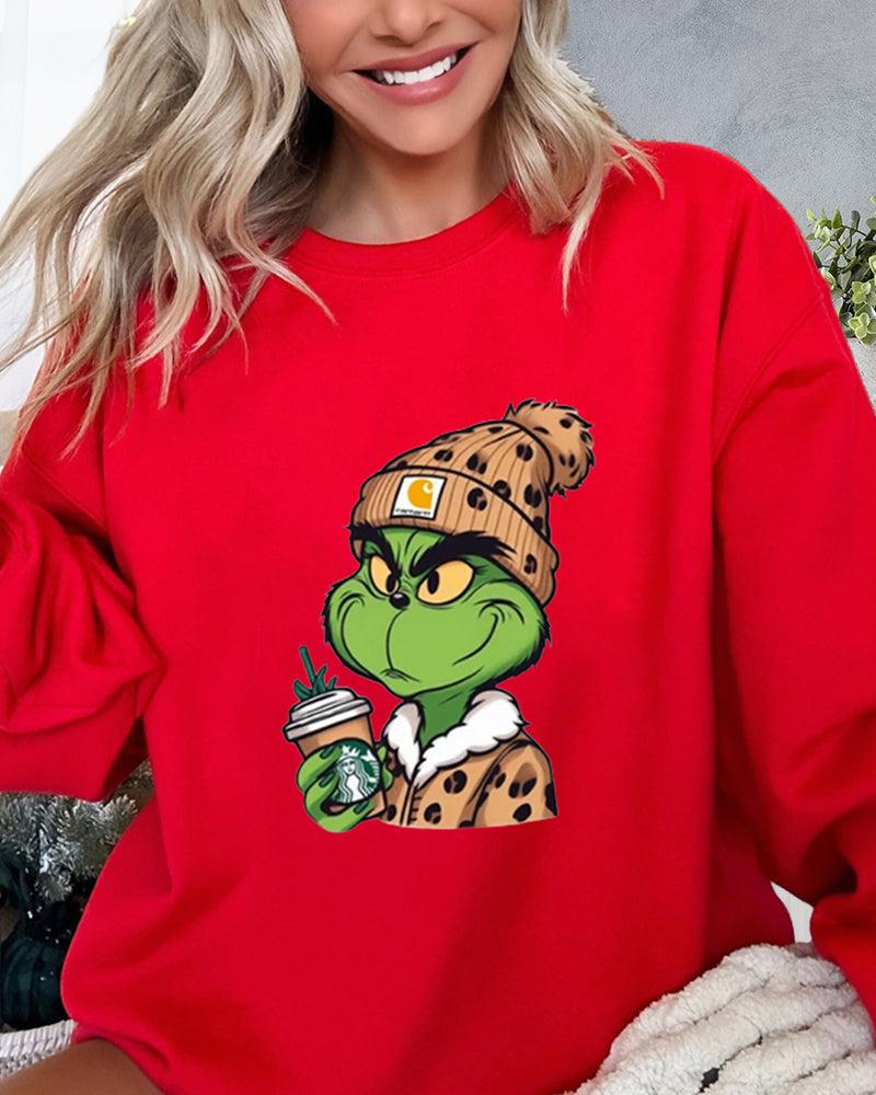 Maglia Grinch Leopardo Natalizia