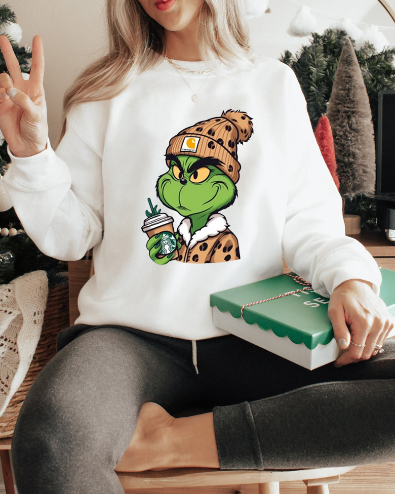 Maglia Grinch Leopardo Natalizia