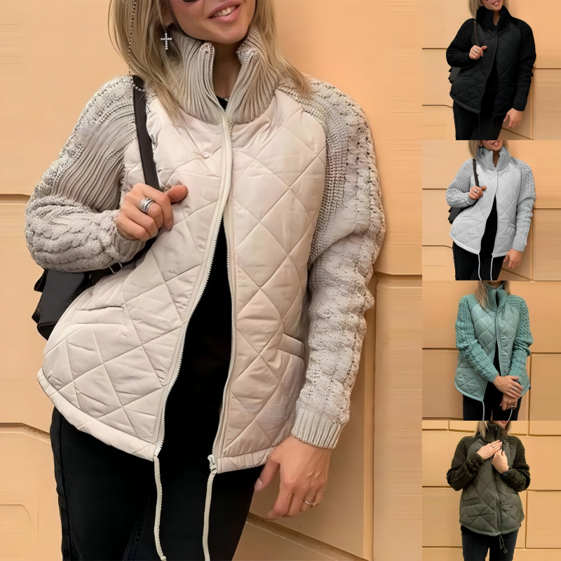 Giacca Patchwork Donna Maglia Inverno