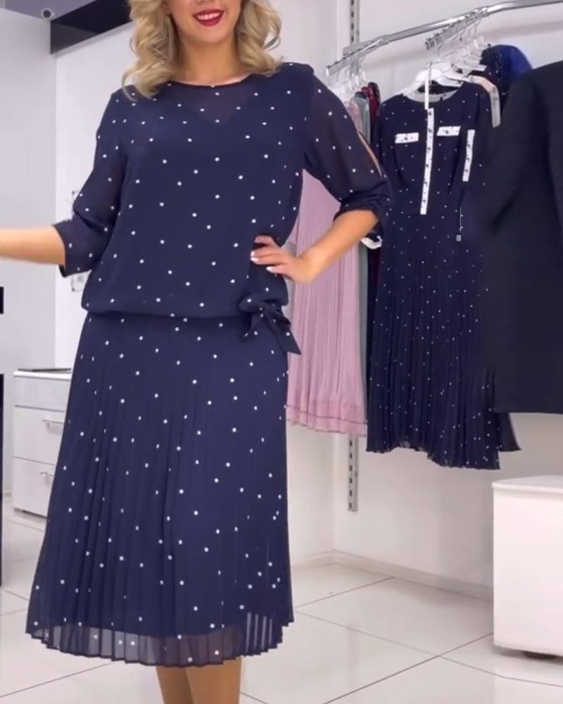 Completo a pois 💙 ✨ blu elegante