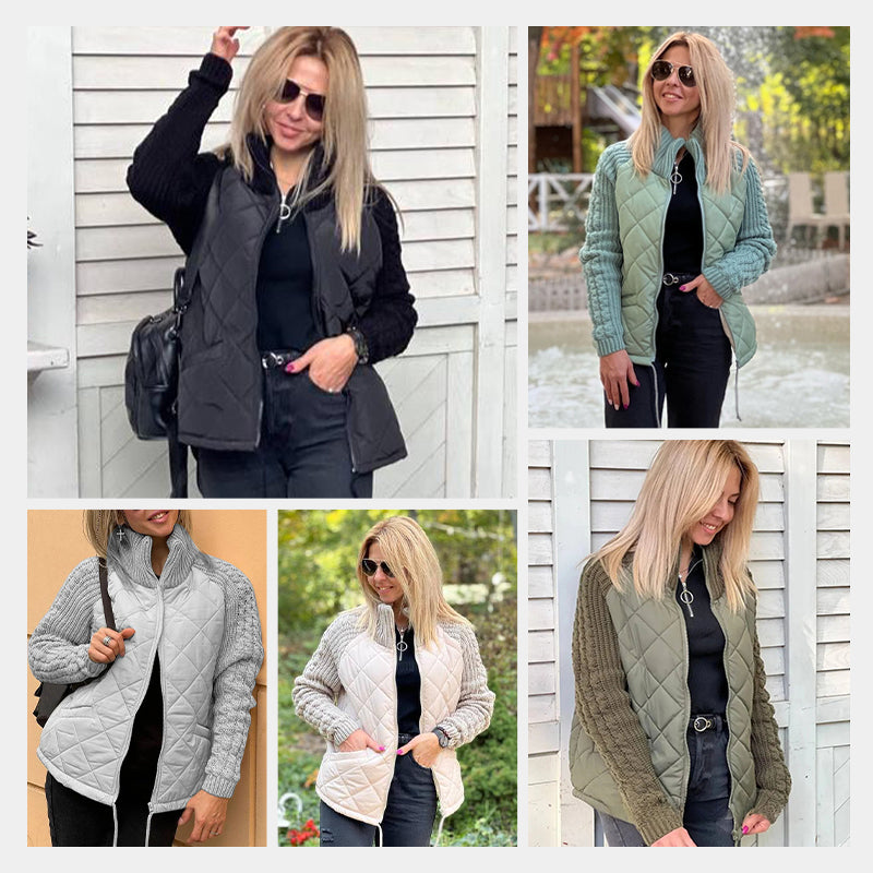 Giacca Patchwork Donna Maglia Inverno