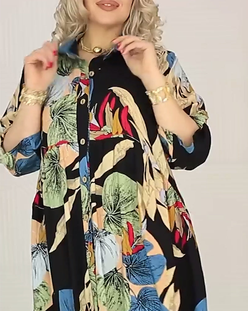 Vestito Uranio Multicolor Floreale