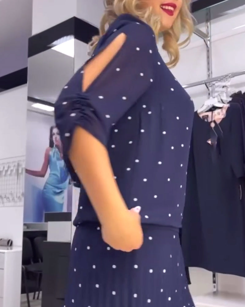 Completo a pois 💙 ✨ blu elegante