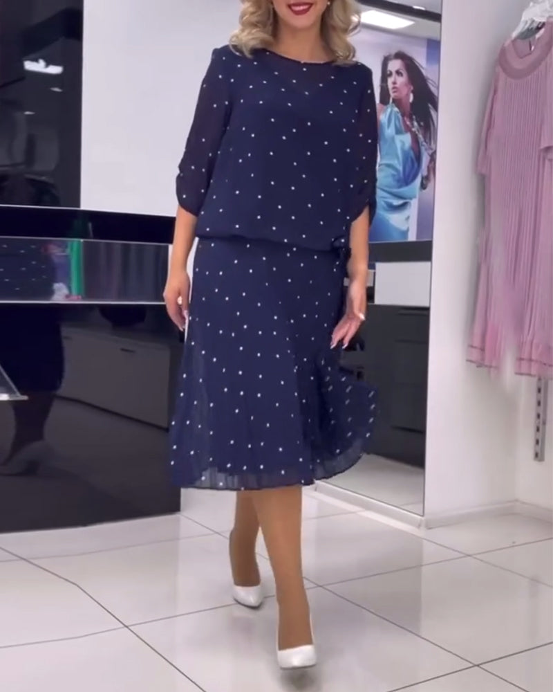 Completo a pois 💙 ✨ blu elegante