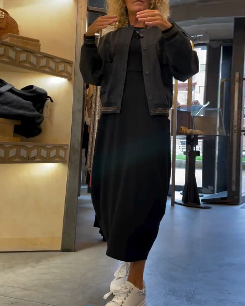 Abito Jessica Nero Elegante con tasche